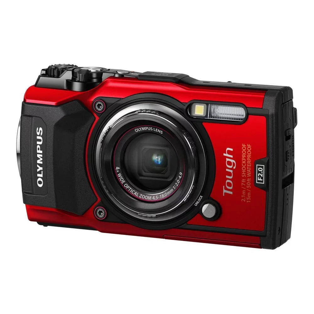Olympus Red/Black Video liquid-Resistant 4K Ultra Wide 12.0-Megapixel - - F2.0 Camera Angle TG-5 Tough Digital HD (Basic)
