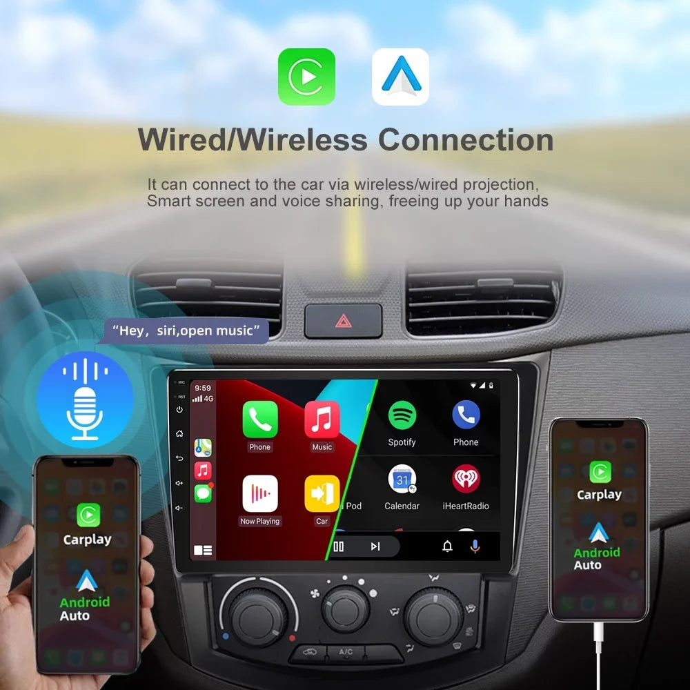 GPS Toyota Radio Fj Navi 9" Android 2+32G For Carplay Stereo 2007-2014 Cruiser Car 12
