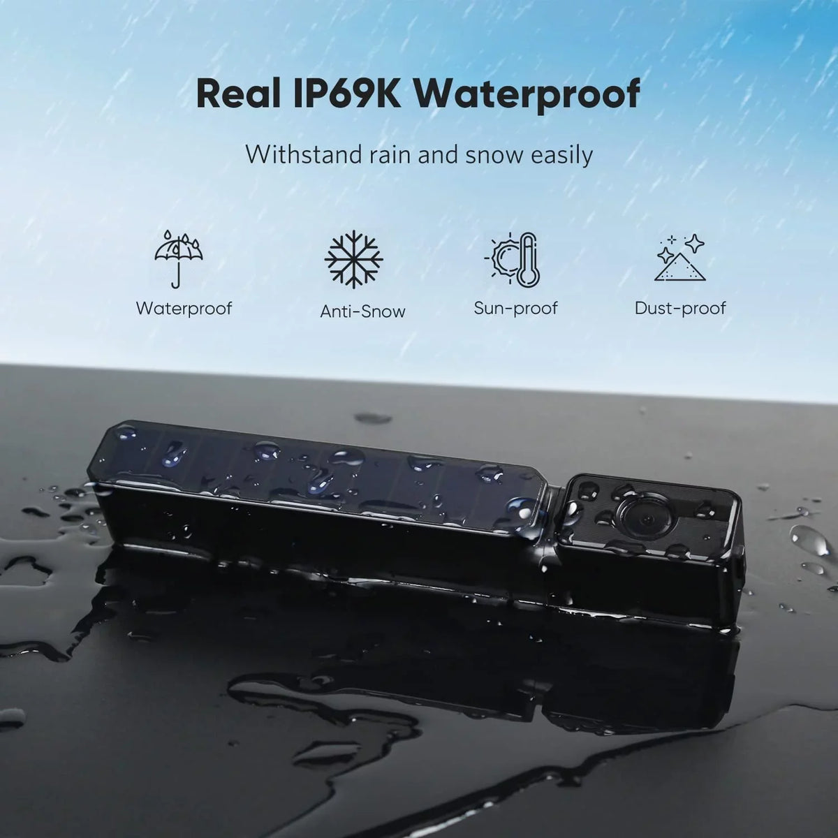 Camera Backup Camera Solar IP69K Truck, Cameras Wireless with Rear Waterproof View System 1080P Van, RV Reverse for Under 2 Cameras, 33FT Wireless