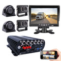 2.0MP Bus Mobile 4pcs DVR Video Kit Monitor 4G 1080P IR Remote 4CH HDD for Phone Side MDVR PC Rear Live 7 WiFi View Recorder JOINLGO Truck RV Camera Vehicle inch Van GPS Car on View