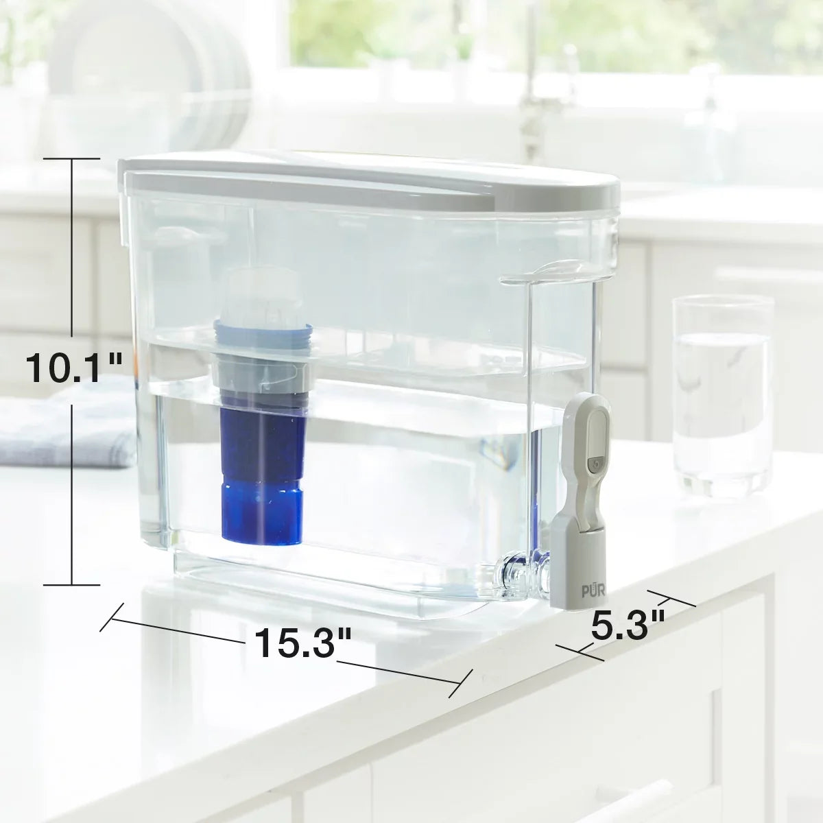 System, Plus PUR 30 Pitcher Cup Dispenser Replacement Filters White/Blue, liquid Filtration Fits All