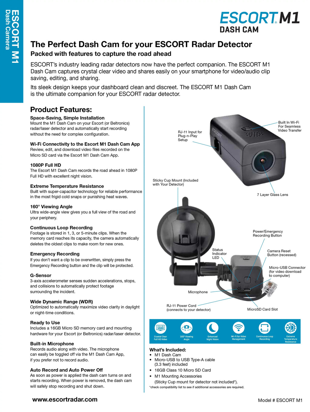 M1 Saving, Escort Dash to Detector. Cam Radar Sharing Clip Video/audio CAM Editing DASH - your Companion ESCORT &