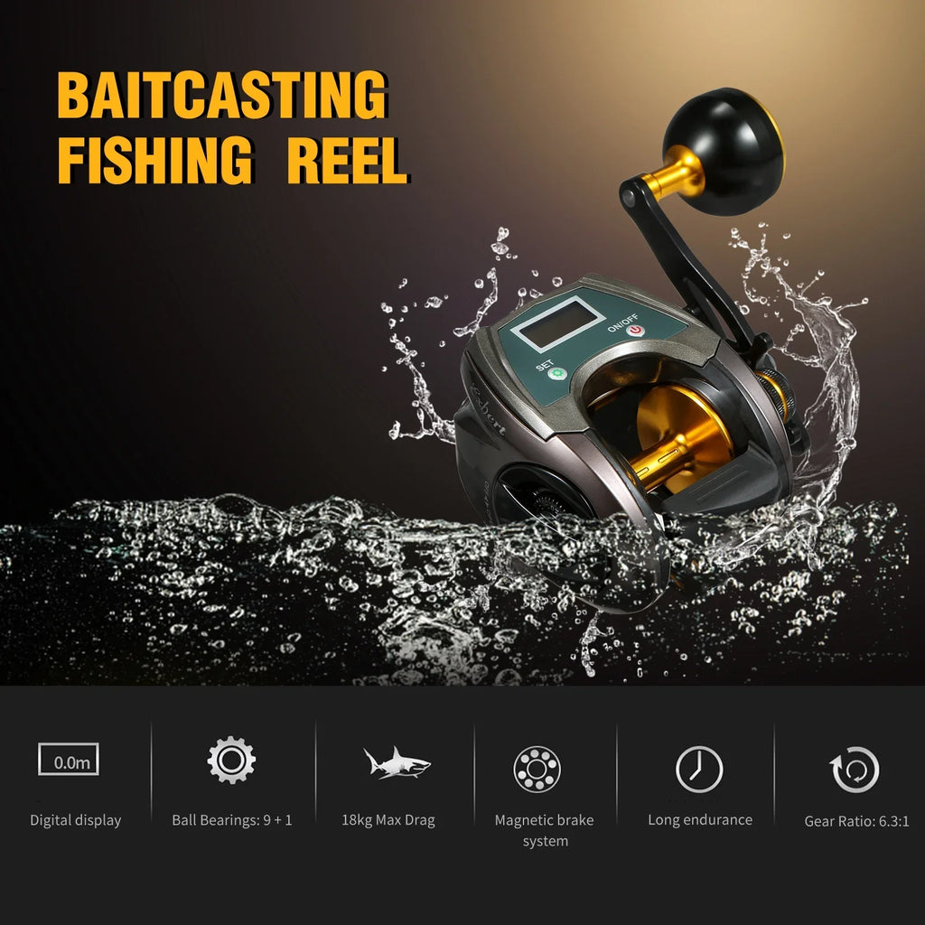Baitcasting Fiber Ratio 6.4 Display Display Baitcaster Brake Reel Usb With Reel Carbon Reel,With 1 With Speed 1 Reel Eryue 9+1bb Brake 9+1bb Reel Carbon Speed Display Reel 6.4 Fiber Reel EXBERT Speed