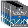 6 Air Pleated Nordic 16x16x1 Pack Plus MERV Filters 7 Pure Carbon