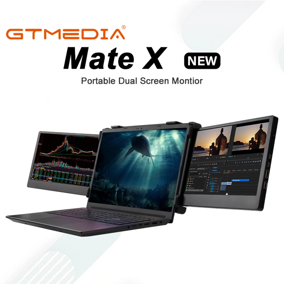Display, for Dual Versatile Portable IPS Mate Monitor GTMEDIA Easy Laptop Full and - Usage 11.6-inch HD Screen Setup X