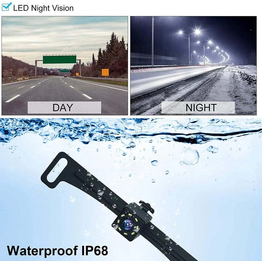 with B-Qtech Waterproof RV Camera Wireless LCD Night Backup Truck, 170 4.3"" View Vision Monitor for for Camera Rear Car,