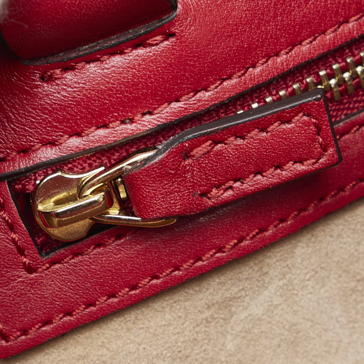 Sylvie (Good) Satchel Pre-Owned Authenticated Unisex Calf Red Leather