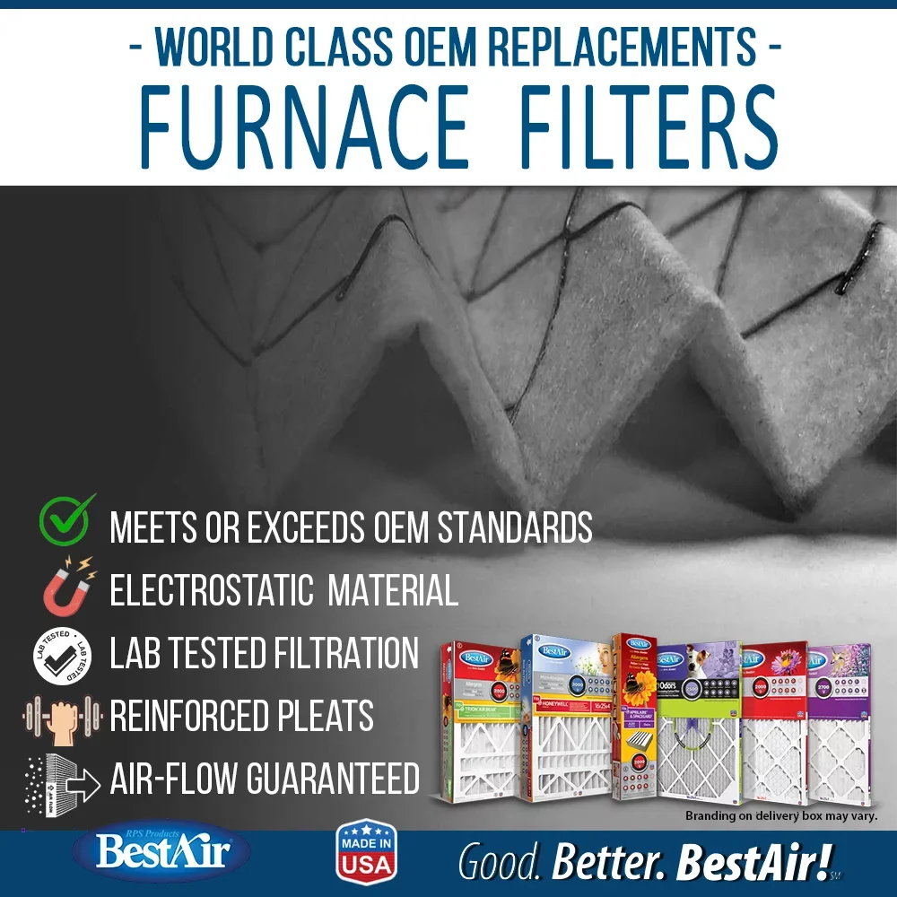 11 MERV AB2025-11R 2000 20x25x5 Furnace BestAir Trion/AirBear Filter Series