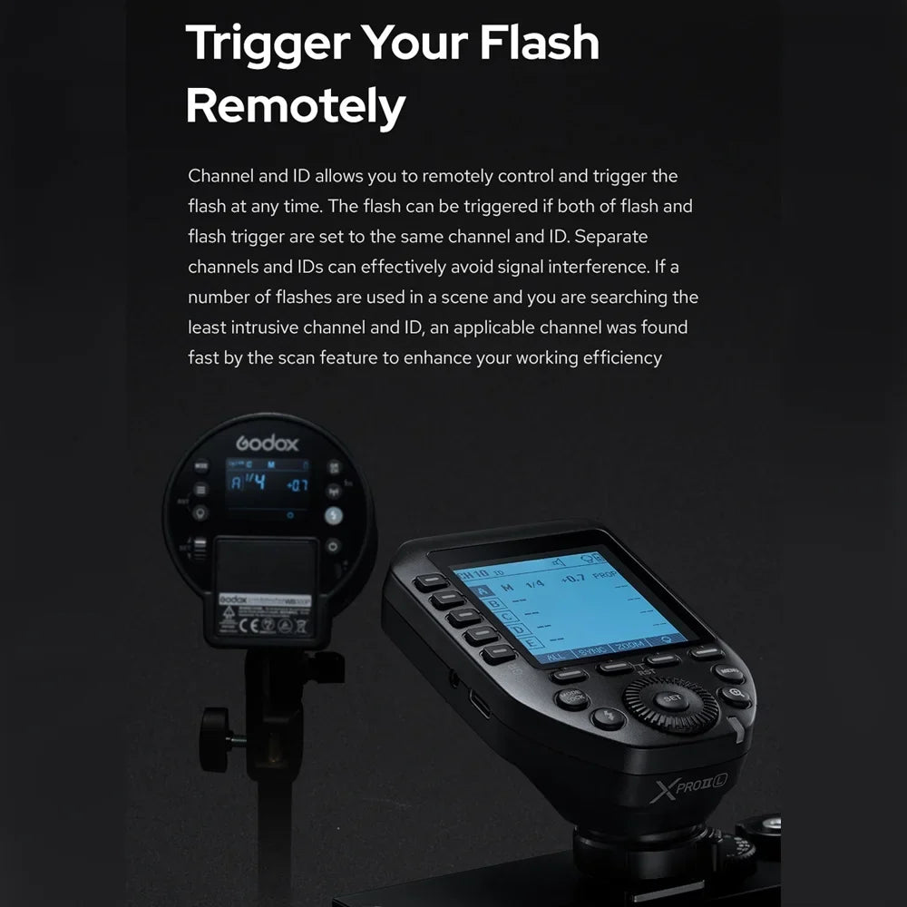 32 Replacement Flash Godox Channels Large Leica Trigger Groups 18000s HSS Wireless 16 for 2.4G Autoflash TTL Screen XPROII-L LCD Cameras