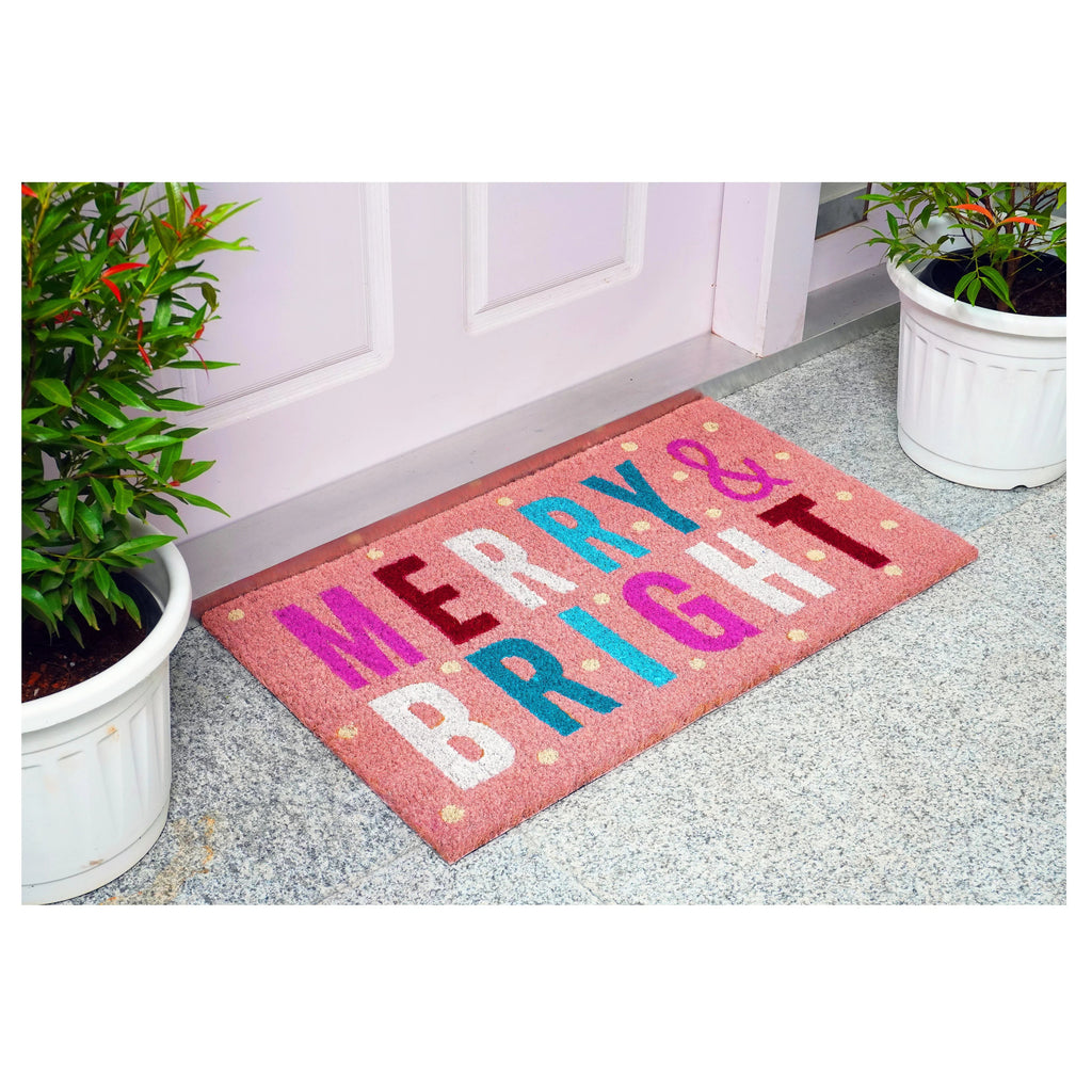 107561729 Mills Merry Doormat 17" x 29" Calloway & Bright Pink