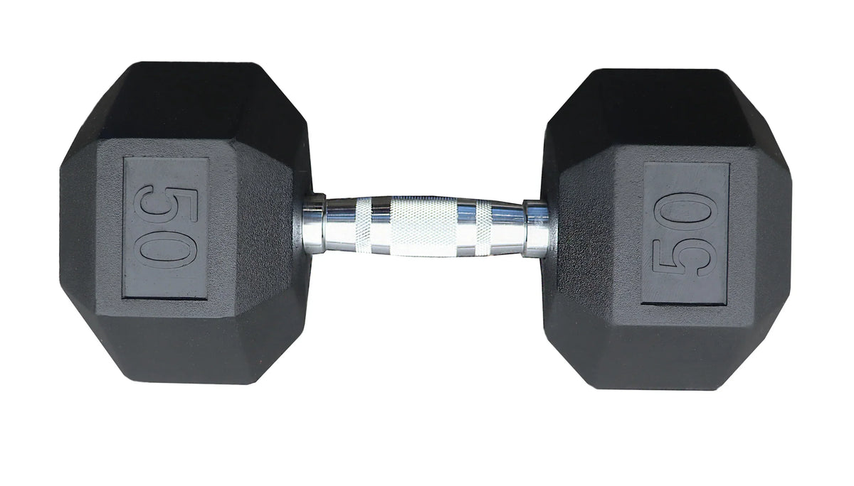 50 Rubber Fitness (RDB-050) lb Deltech Pair Dumbbell