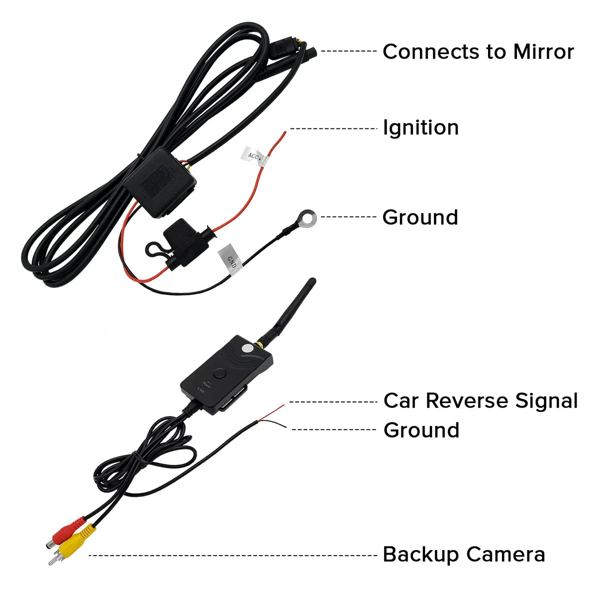 with for Mirror OEM Screen Transmitter Rear 4.3" LCD Master Wireless Fit Universal Tailgaters View Mount & | Cars