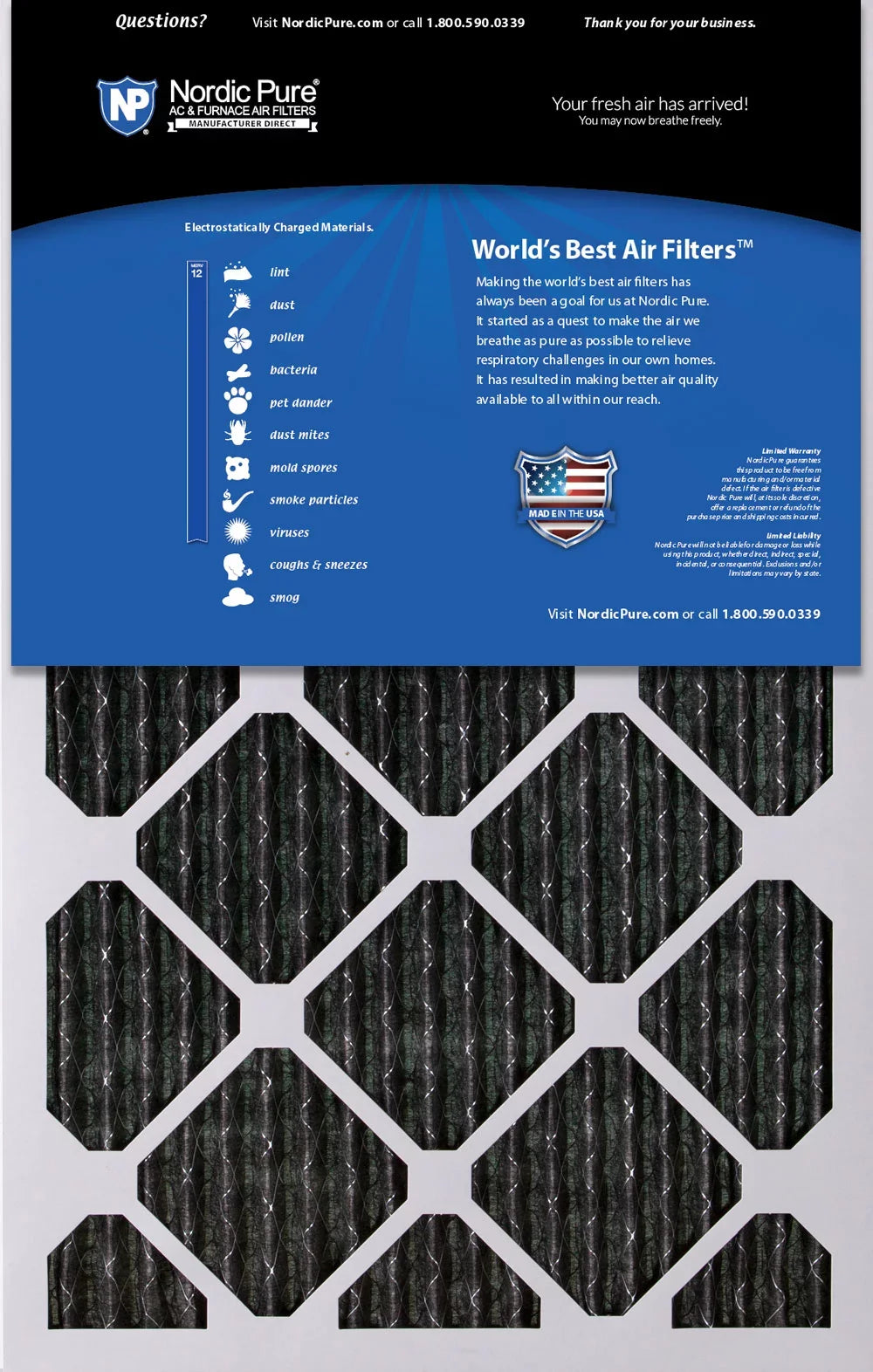 Filters Pack Furnace Pleated Carbon Air MERV 12 Plus 12 (14_1/2x19_1/2) 15x20x1