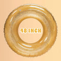 Swimming Rings, Pool Swimming | Pool Inch Pool Adults Pool Pool Float Kids Toys Beach Tube with Toys Toys Party, Gold Floaties - Glitter Terra Floats for Inflatable for 48