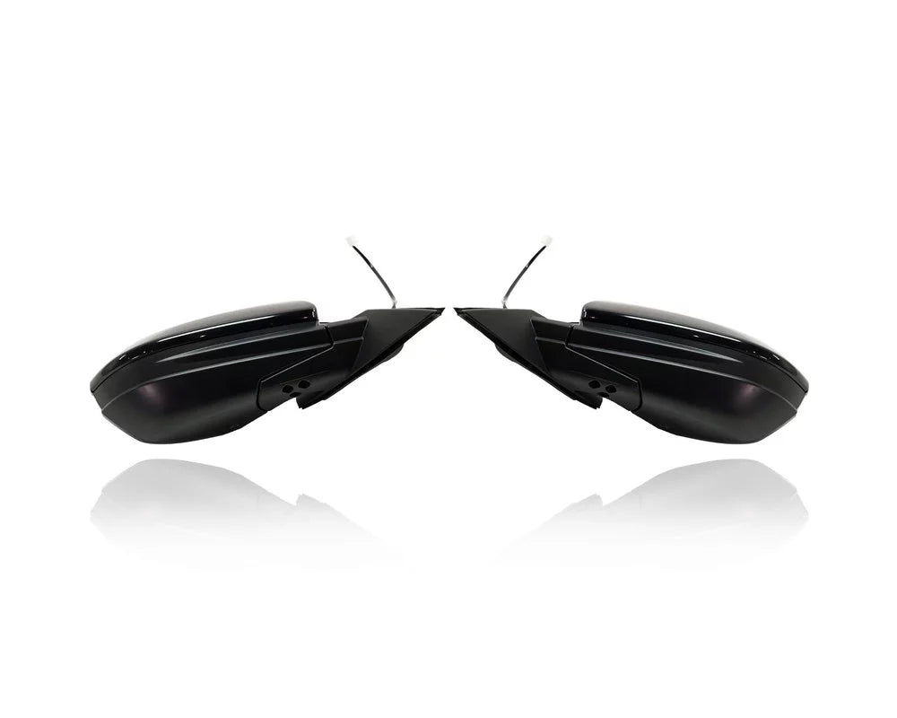 LX View Set - - Left 76208TXMA01ZA, Compatible/Replacement Insight Matte-Black - for Without Powered, Honda Mirror - Cover Passenger Camera, Door Pair, Heated + 76258TXMA01ZA Right '19-21 Side Driver