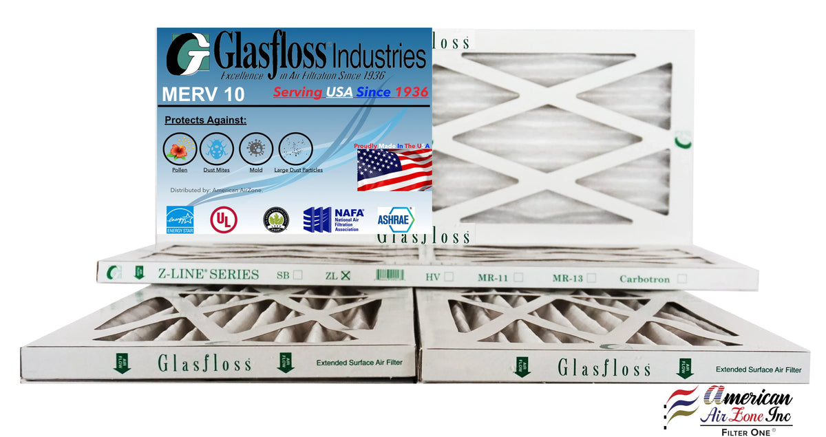 USA Air Made in x 12x26x1 inch) dimension: Filter 25.5x7/8 (Actual 10 - Furnace 11.5 -Qty:4 Glasfloss - MERV -