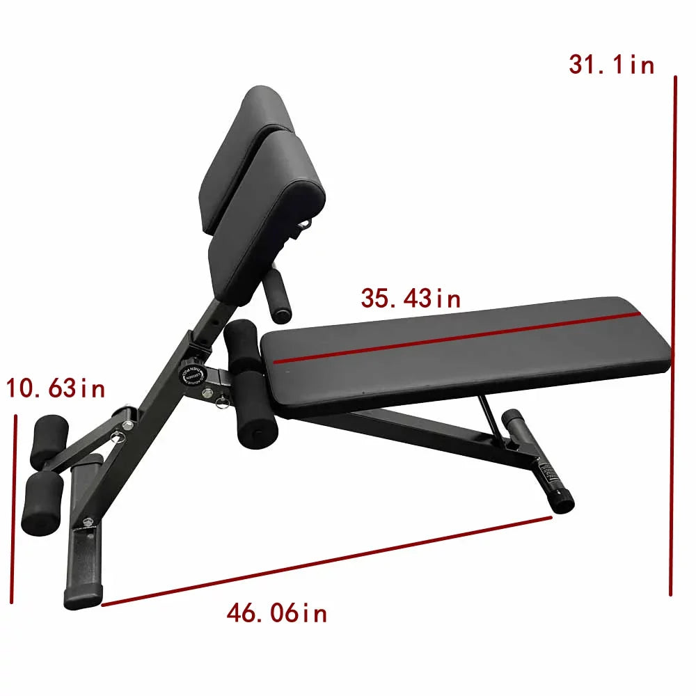 Dumbbell Training Fitness INTBUYING Back Exercise Roman Bench Extension Multi Chair Stool Equipment