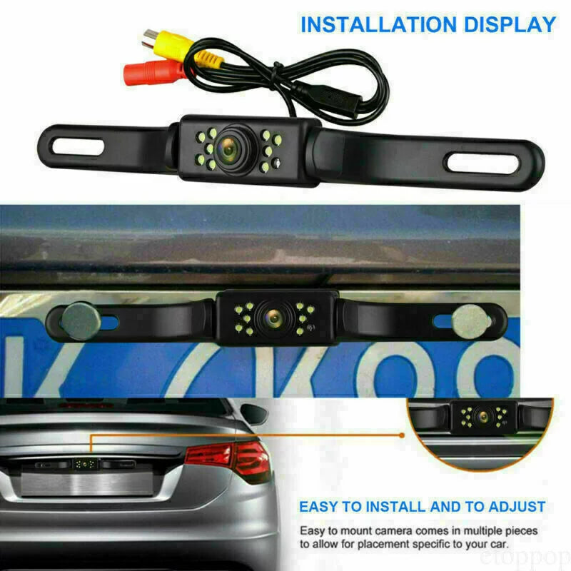 View Reverse Parking Kit Car Night Vision Mirror Backup System Rear Camera 4.3"