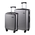65L,Dark Piece ABS+PC Laptop Lock 20/24 & 2 Only with Pocket TSA 20 Hardshell + Luggage with Lightweight Inch Expandle, & 37~41L Wheels, 24 Front Grey Suitcase Set, Inch Spinner 20