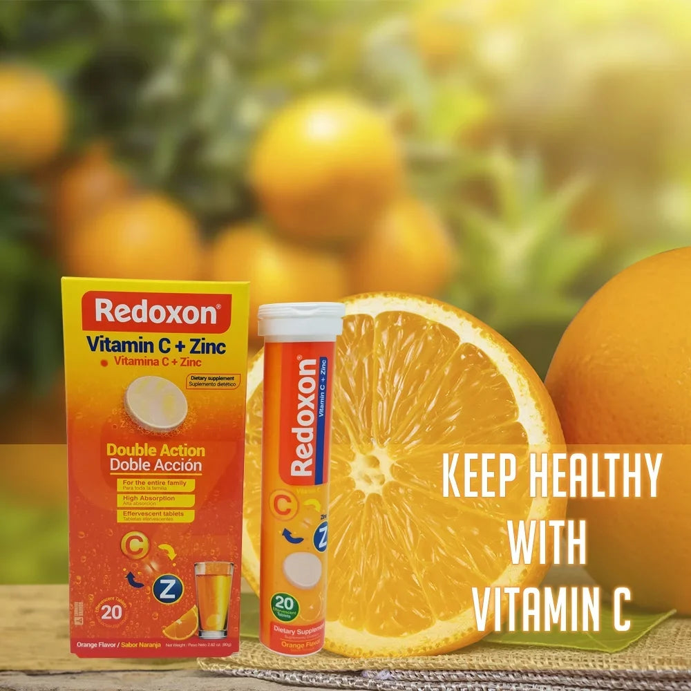 Redoxon 2.82 C 6 Pack Zinc. Tablets. Dietary Vitamin with oz. Supplement. of 20