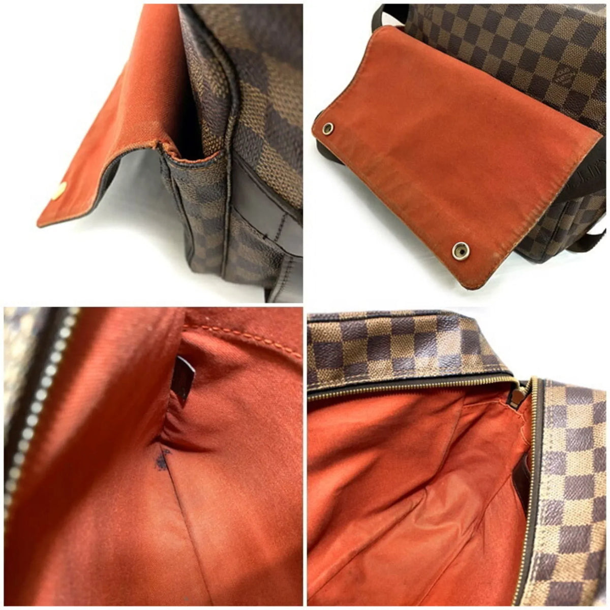Brown Ebene N45255 (Good) SR0055 Pre-Owned Bag Damier Shoulder Naviglio