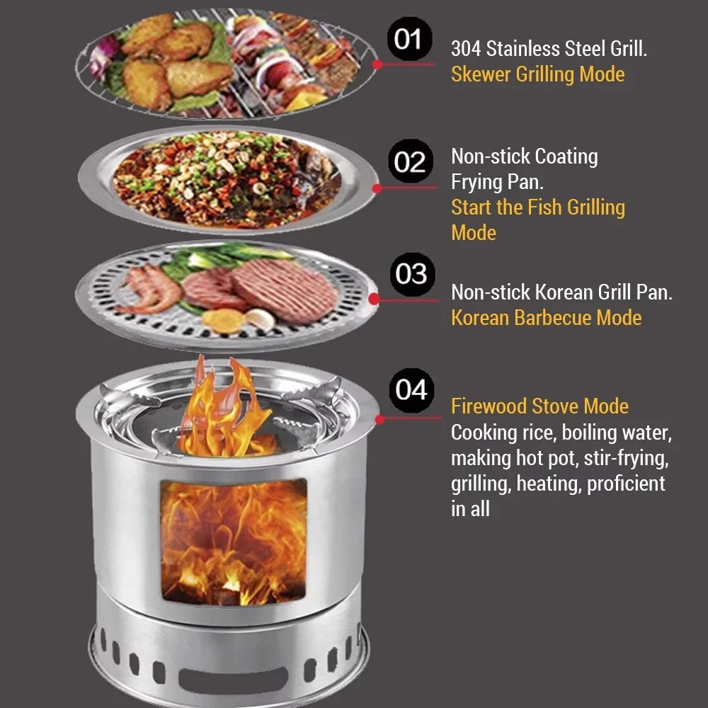 Camping Picnic for [Brand], Wood Stove by Stove Versatile Backpacking Portable