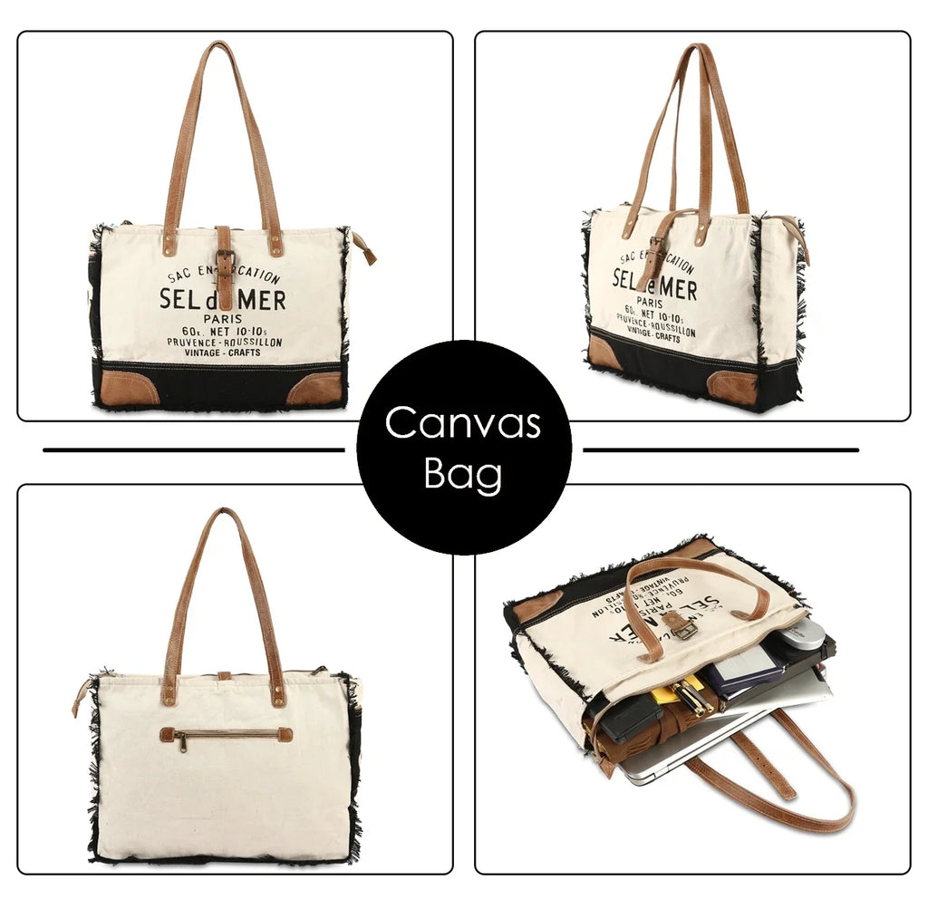hand mer bag canvas upcycled radiant canvas upcycled Vintage crafts bags leather tote de bag sel bag