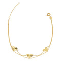 14k Strand or 7.5 Gold Double (adjusts Bracelet 6.5 Yellow Diamond-Cut Heart Kooljewelry to inch)