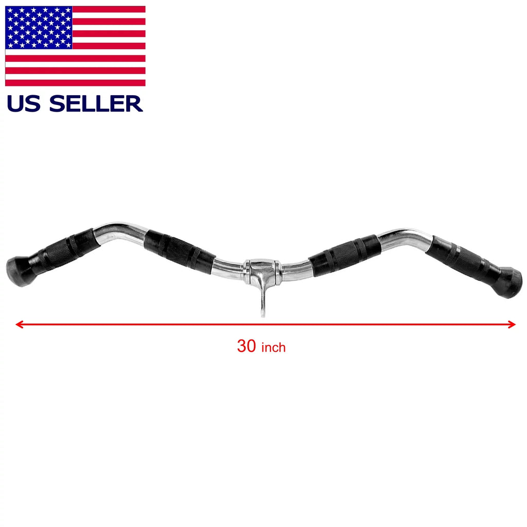 pull pushdown attachments cable inches Fitness Maniac 30 gym handle triceps workout tricep machine down accessories exercise bar men tricept home attachment for bar curl