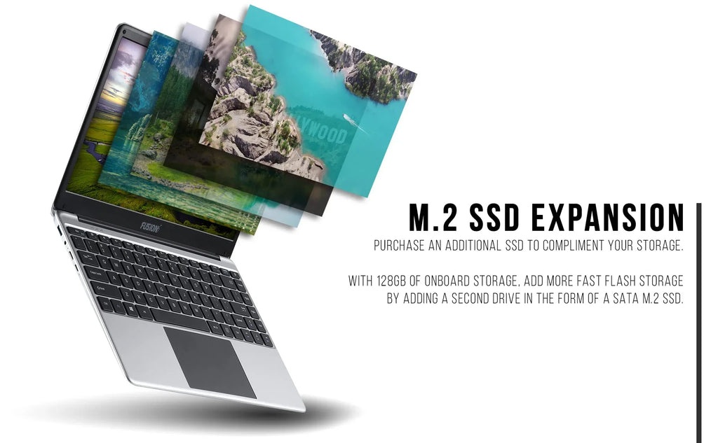 (Dual-Band RAM, WiFi Laptop T90B+ 2X Compatible, 10 Supports 5GHz 128GB M.2 SSD Windows WiFi) Model HD Intel Windows - Quad 11 CPU, speeds, Core 4GB WiFi 14.1" Full Storage, Pro Lapbook, SATA