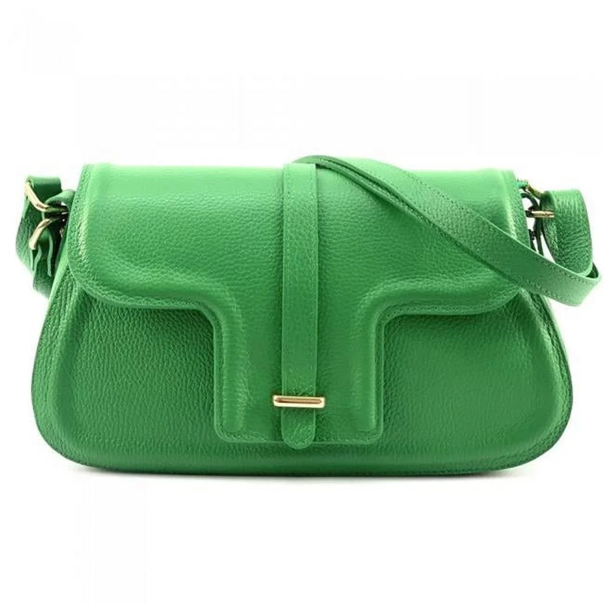 Small Green Italian Valentino Luxury Womens Handcrafted Light Hammered Genuine - Artisan in Shoulder Leather, Handbag Effect