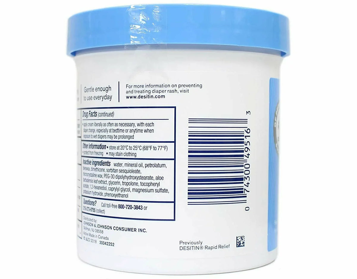 Remedy 16 Rash 4 Rapid Pack Desitin Diaper oz, - Relief Cream, Fragrance-Free